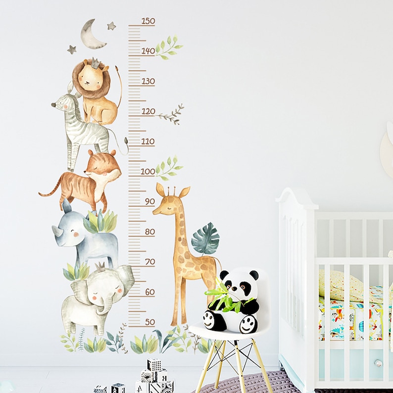 Stickers taille animaux africains mignons, stickers muraux chambre d'enfant image 3