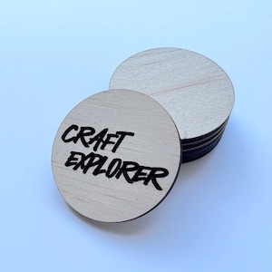 Discos en blanco de madera personalizados/etiquetas circulares de madera contrachapada cortadas con láser de 4cm/marca Personal de negocios evento de boda artesanía de regalo al por menor