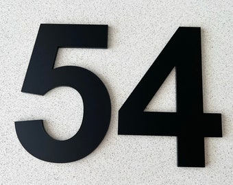 Personalised Luxury House Number | Custom Acrylic House Number | 3mm thick | Up to 20cm Size | Laser Cut House Address | Black or White