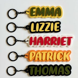 Badge porte-clé personnalisé | 6 mm d'épaisseur | Badges nominatifs | Étiquette de sac pour enfants | Enfants École Éducation Garde d'enfants Éducateur Maternelle Enseignant