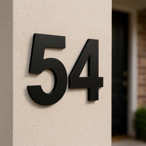 3mm thick | Personalised Luxury House Number | Custom Acrylic House Number | Up to 20cm Size | Laser Cut House Address | Black or White