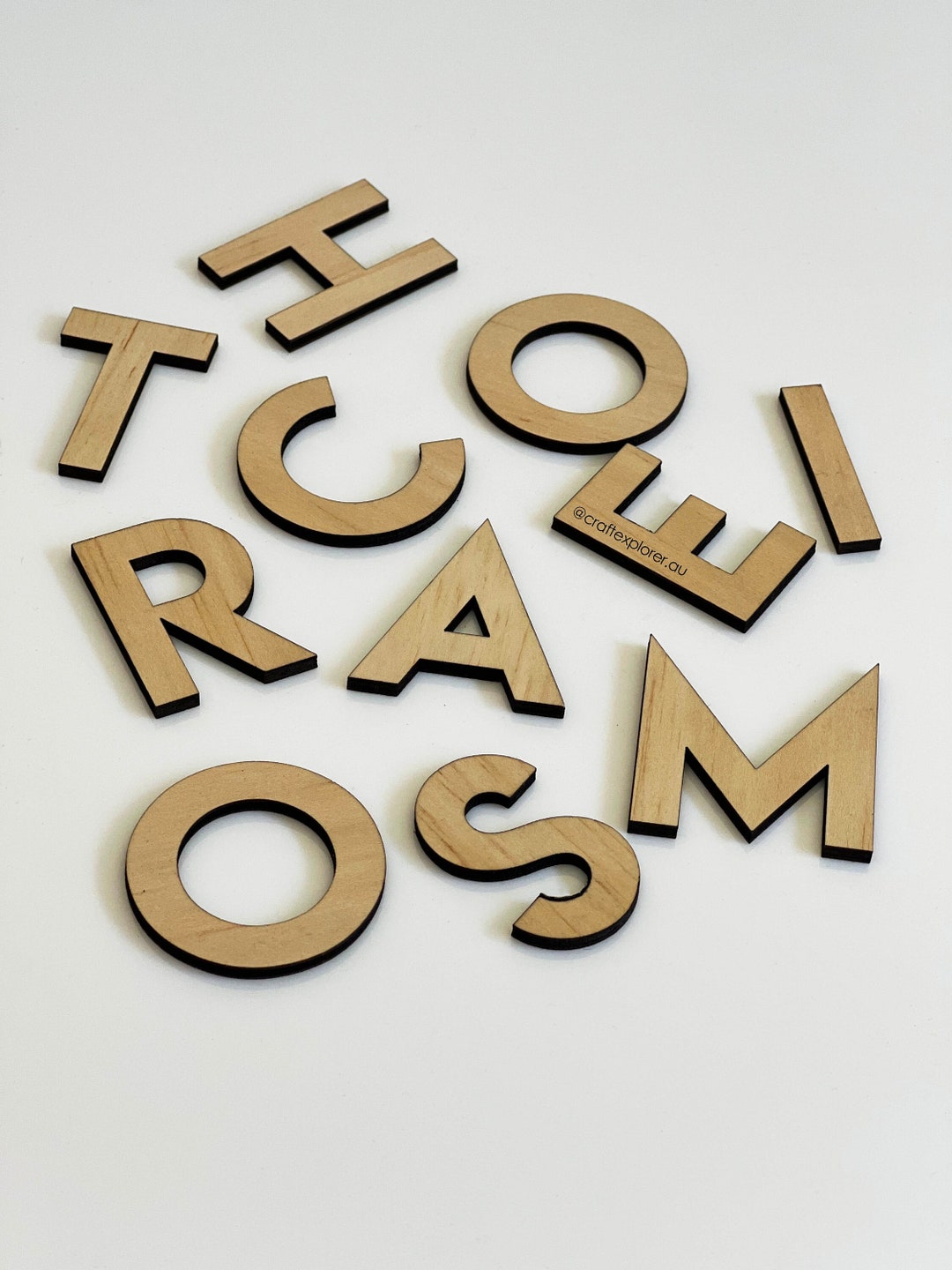 Laser Cut Wooden Letters, Numbers 3mm Thick up to 20cm Size Cafe Retail Office Wall Signage DIY