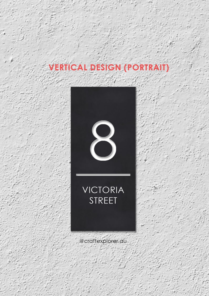 Premium Personalised House Sign Custom Double Layer Acrylic House