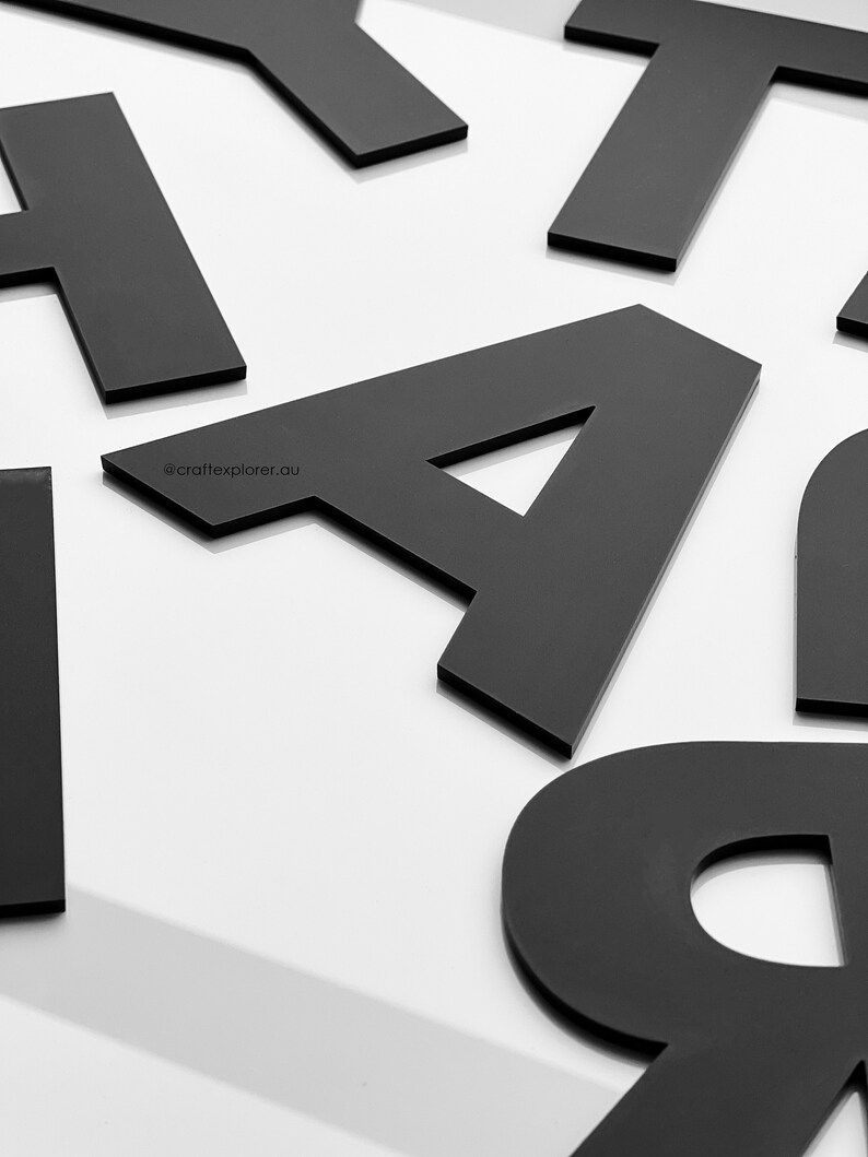 Premium Black or White Laser Cut Acrylic Letters Numbers Etsy
