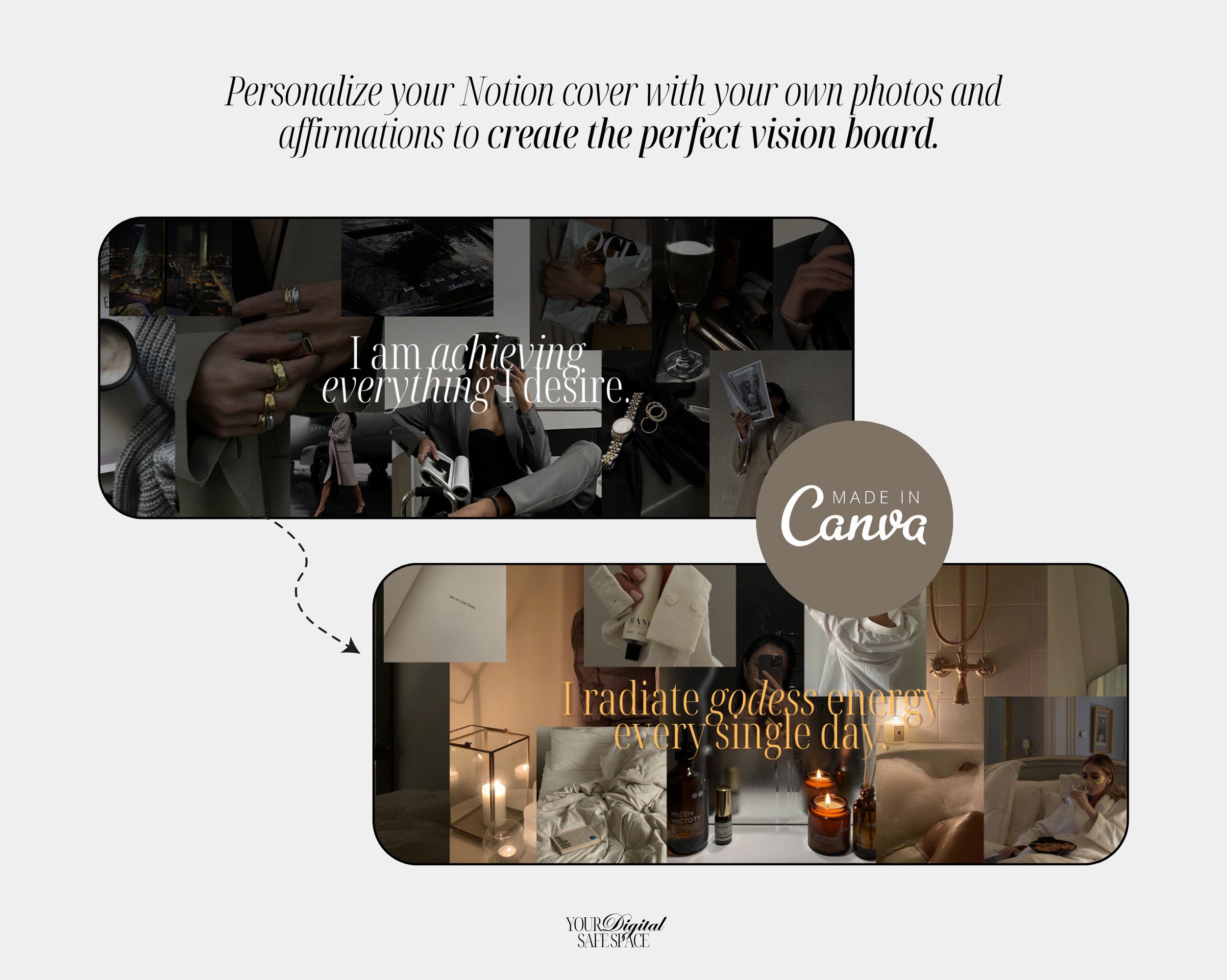 Notion Cover Aesthetic Canva Template Editable Notion Banner Template ...