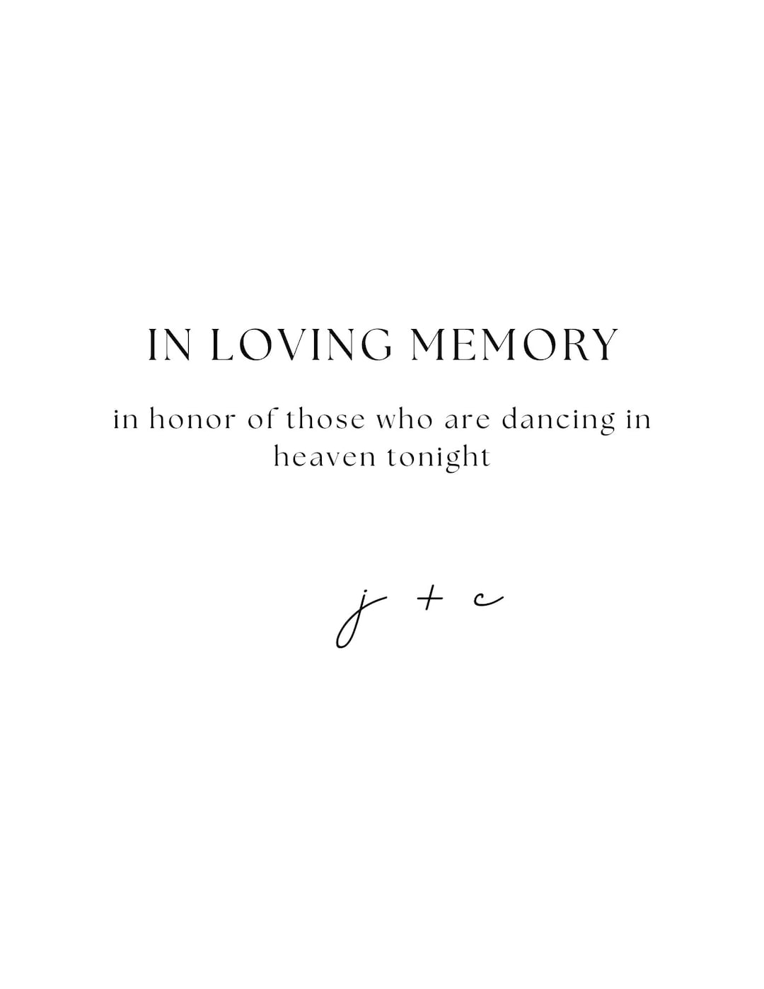 IN LOVING MEMORY Template - Etsy