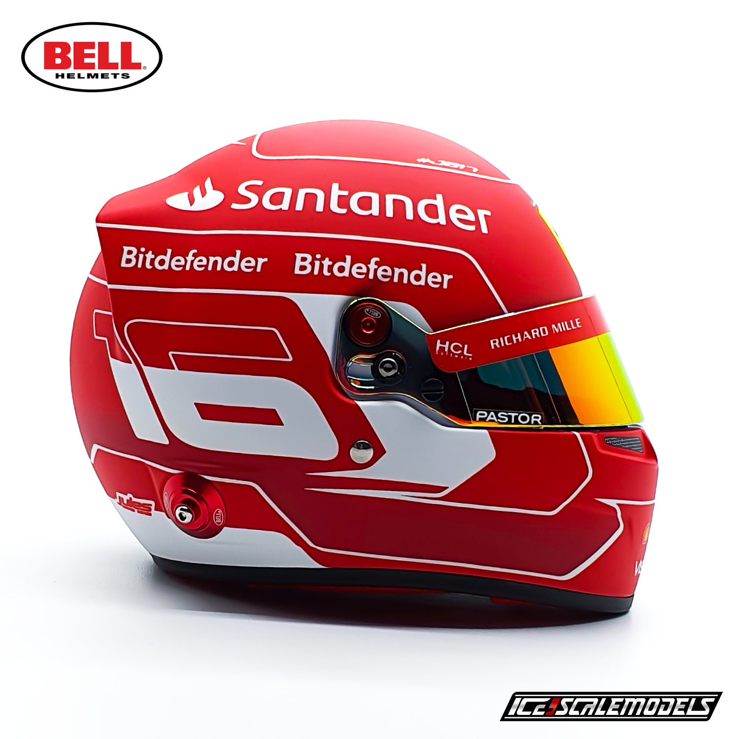Mini casque cloche 2023 Scuderia Ferrari 2023 Charles Leclerc à l