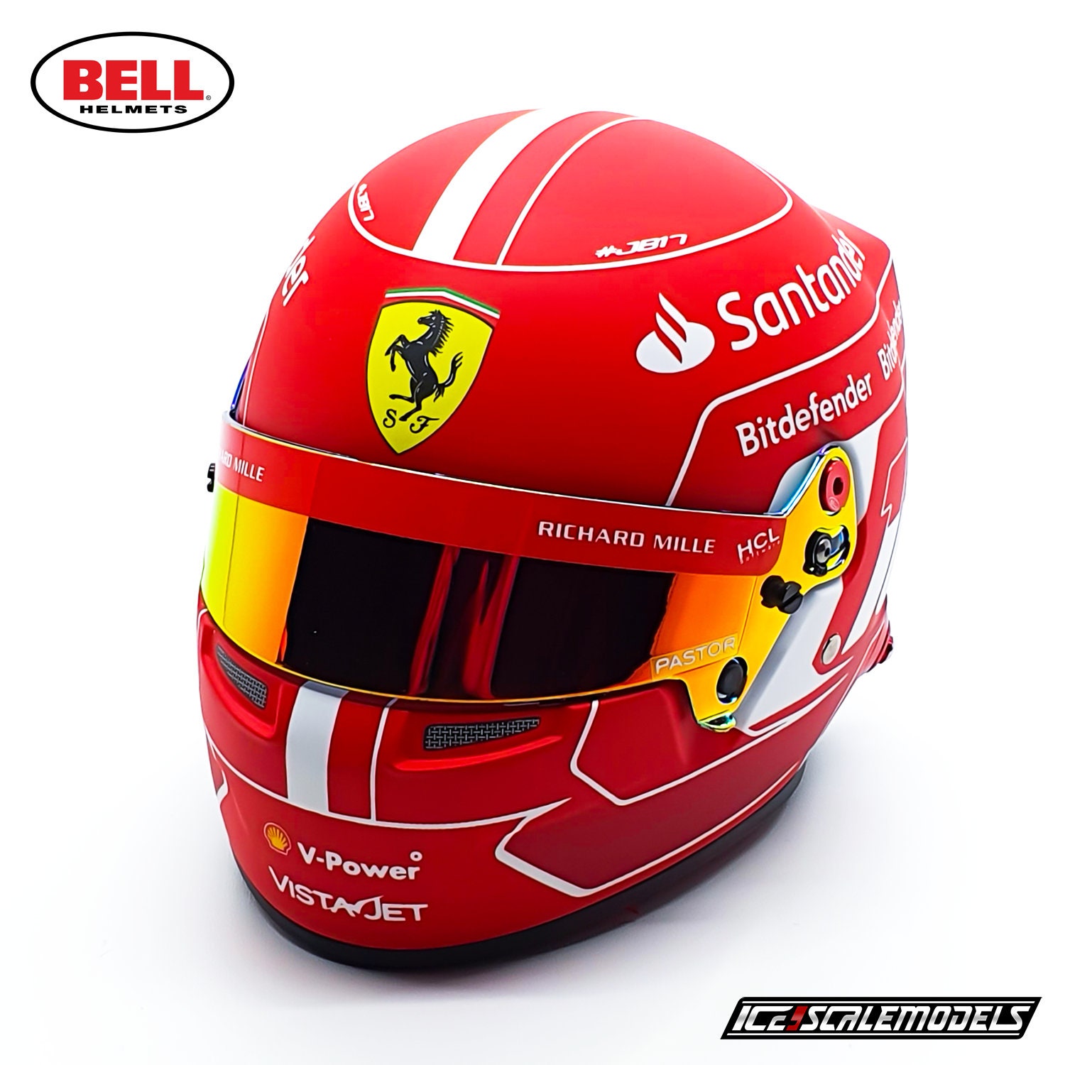 Mini casque cloche 2023 Scuderia Ferrari 2023 Charles Leclerc à l