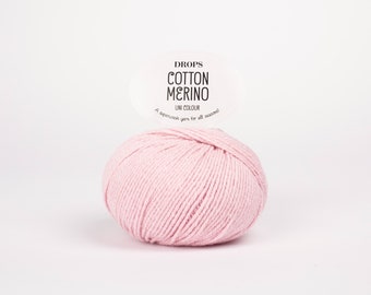 Cotton Merino Dk Yarn - Garnstudio Drops Design Double Knitting Wool 50% Extra Fine Merino Wool 50 Egyptian Cotton 50GDROPS Cotton Merino