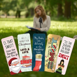 Marcadores / Colección Christmas Smut / Cartulina de calidad y laminado / Regalos para lectores / Club de lectura / Accesorio para libros / Romance / Regalo de lectura