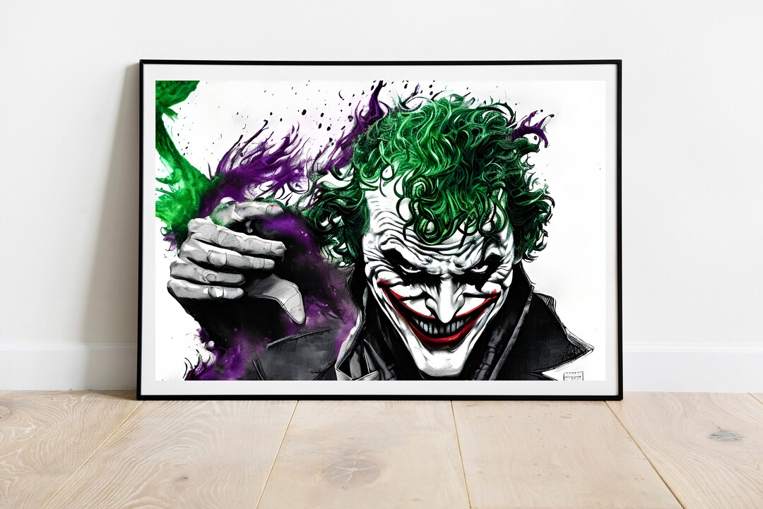 Villain Chaos the Joker Wall Art Wall Art From the DC Etsy