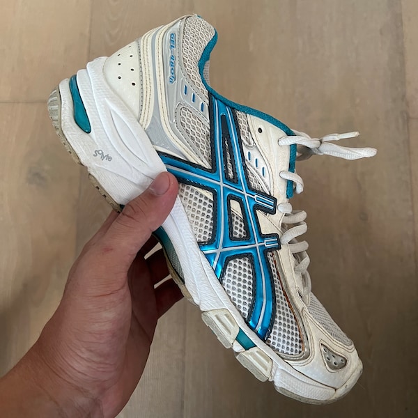 ASICS 'Gel 480TR' Sneaker - White Blue Low - size US9.5W, EU41.5 - Vintage y2k Runner