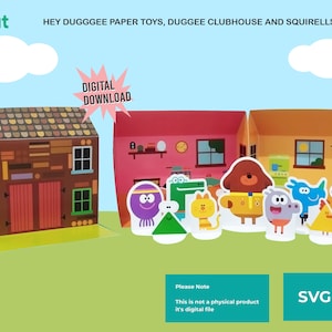 DIY Paper toys Hey Duggee paper doll Fun & Creative SVG PDF direct digital download