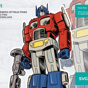 トランスフォーマー svg ステッカー デジタル、png、ベクター ファイル、印刷可能、クリカット、レーザー、オプティマス プライム、オートボット、デジタル ダウンロード