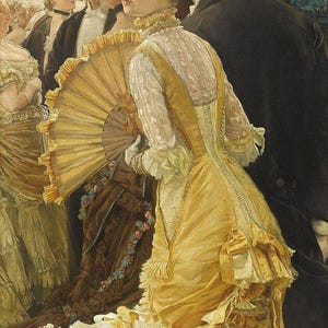 cross stitch pattern. kaneviçe şeması. The Ball. James Tissot. La Bal