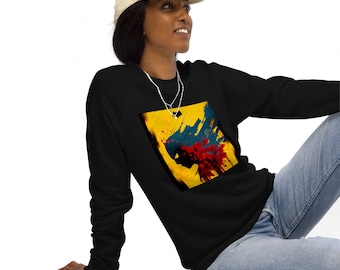 Unisex organic raglan sweatshirt