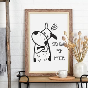 Vegan Print, vegan art, Cow art, Cow print, Vegan Poster, Vegan Wall Decor, vegan digital download, vegan humour, vegan decor image 4