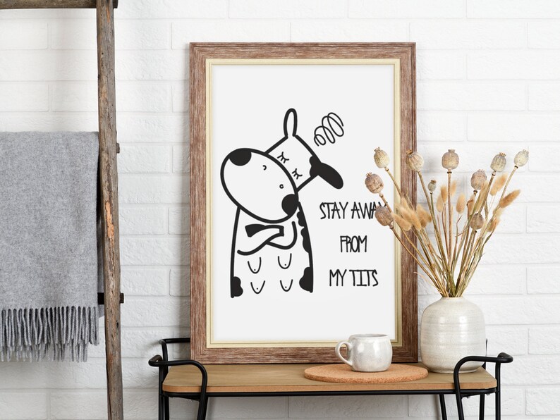 Vegan Print, vegan art, Cow art, Cow print, Vegan Poster, Vegan Wall Decor, vegan digital download, vegan humour, vegan decor image 4