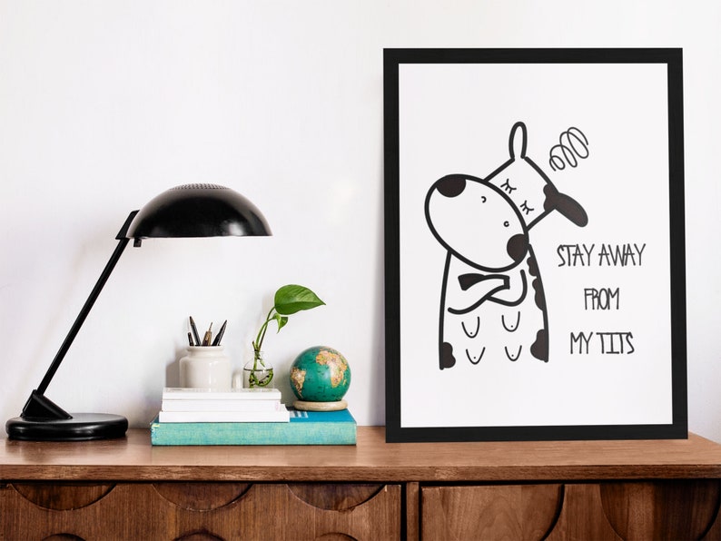 Vegan Print, vegan art, Cow art, Cow print, Vegan Poster, Vegan Wall Decor, vegan digital download, vegan humour, vegan decor image 3