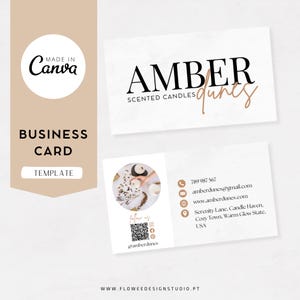 Tarjeta de presentación estética blanca / Marca minimalista y elegante / Plantilla de tarjeta de presentación neutra / Tarjeta editable moderna / Profesional de lujo