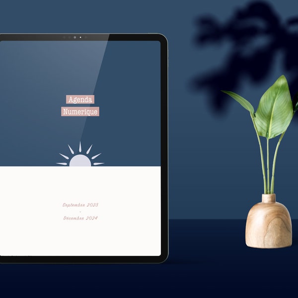 Agenda numérique 2024 septembre 2023 à décembre 2024 PDF pour goodnotes couleurs galaxie