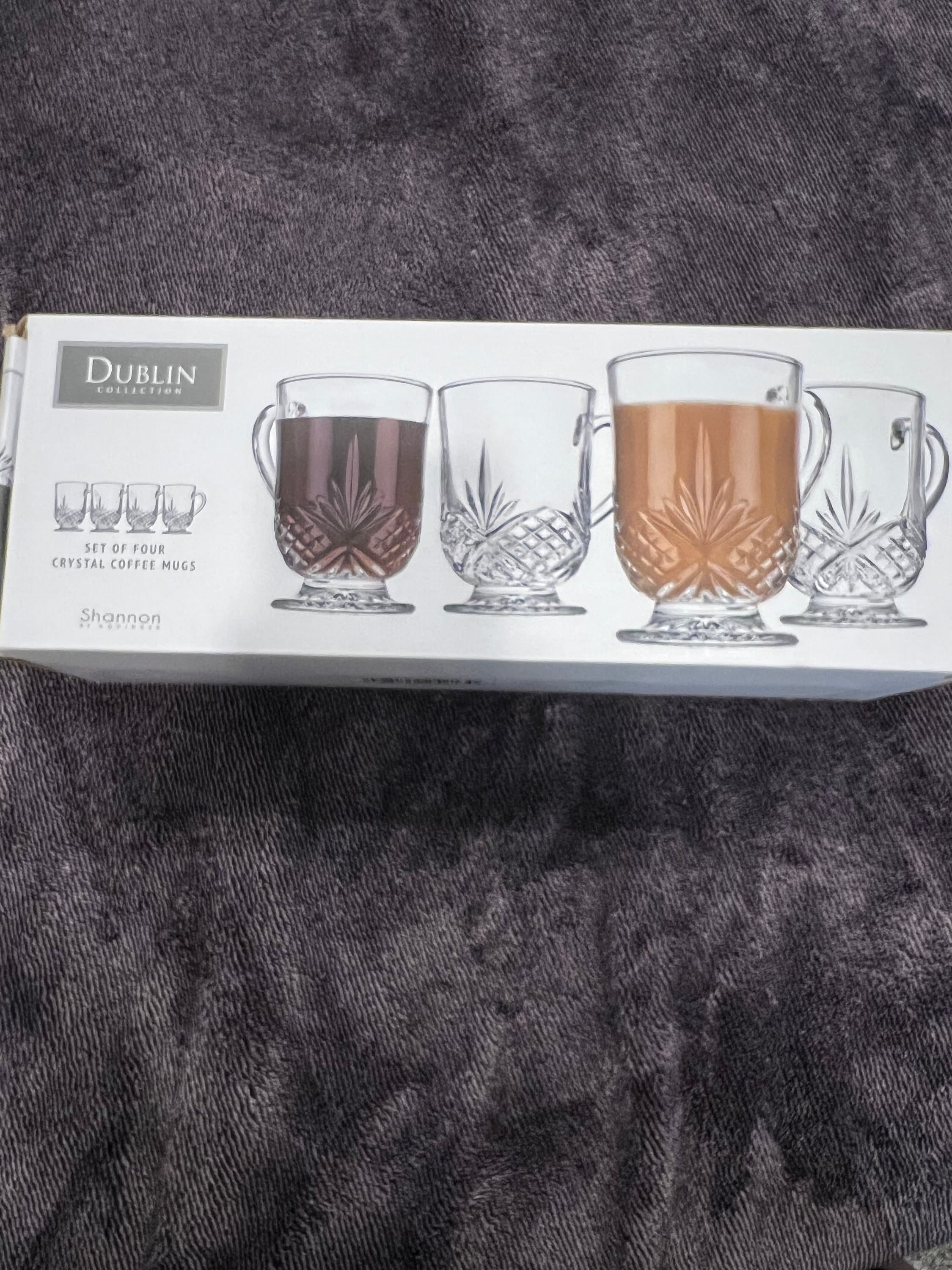 Godinger Shannon Crystal Designs of Ireland Coffee Mug new 