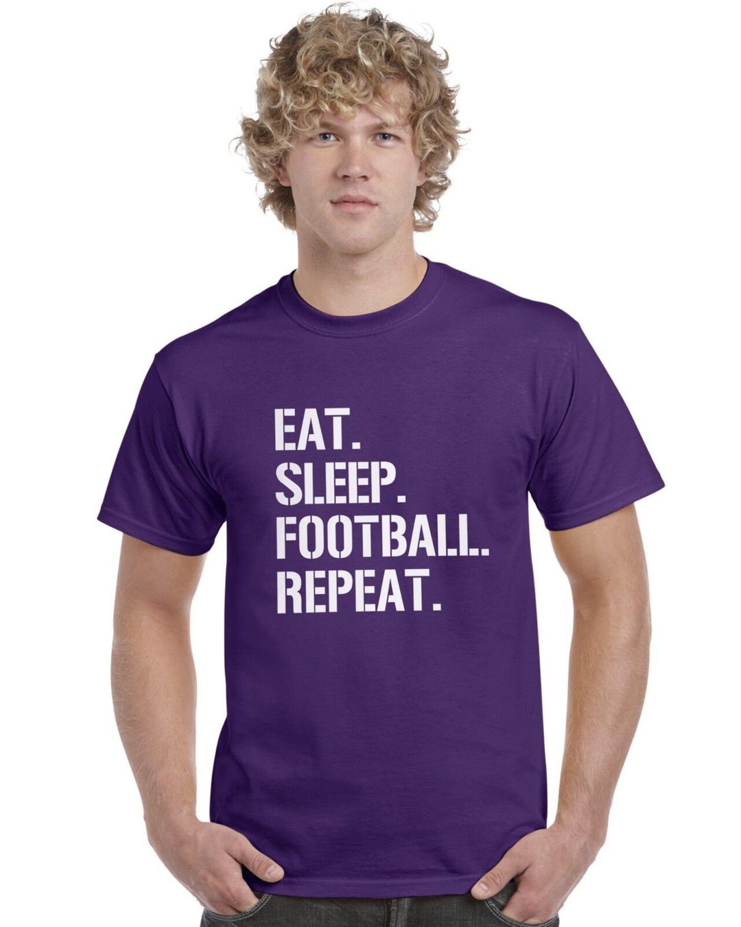 Eat Sleep Football Repeat Kids T-shirt Footy Tee Top Ages 3-13 - Etsy UK