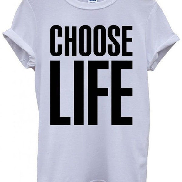 Choose life adults t-shirt inspired by wham! fancy dress t-shirt