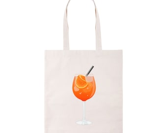 Aperol Spritz Orange Tote Bag Funny Summer Tote Shoulder Bag Gift New