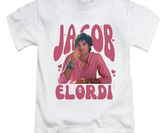 Jacob Elordi Adults T-Shirt Pink Text & Image Tee Top Gift New