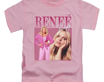 Renee Rapp Adults T-Shirt Pink Text & Box With Images Merch Tee Top