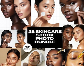 25 Hautpflege Stock Photo Bundle | Spa, Kosmetikerin, Ästhetik, Beauty Woman, Kosmetikerin, KI | Professionelle Bilder HD | Sofort Download