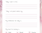 Printable Daily Morning Journal | Affirmations | Reflections | Instant Download Instant Print | Improve Yourself Journaling