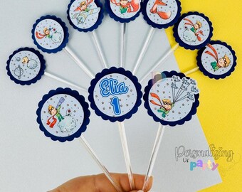 Little Prince Inspired Cupcake Toppers, Little Prince Birthday Party Decor, Topo de Docinho Cupcake O Pequeno Príncipe 10pc, 20pc, 30pc