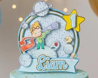 Little Prince Cake Topper Themed, Little Pince Birthday Party, Topo de Bolo O Pequeno Príncipe