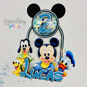 Baby Mickey Cake Topper, Baby Mickey First Birthday, Baby Mickey Party Decor, Topo de Bolo Mickey Bebe