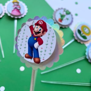 Super Bros Dimensional Cupcake Topper 10pc, 20pc, 30pc