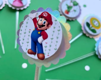 Super Bros Dimensional Cupcake Topper 10pc, 20pc, 30pc