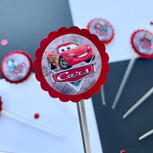Racing Car Dimensional Cupcake Topper 10pc, 20pc, 30pc, Car Party, Car Birthday, Cars Decoration, Festa Carros