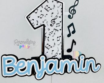 Topper na tort z motywem muzycznym, Musical Cake Topper, Topo de Bolo Música