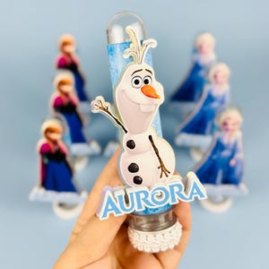Frozen Themed Tube Favor Set of 10, Frozen Party Favors, Perfect for gummies and M&M’s, Tubetes Tema Frozen