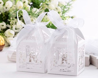 Cajas para regalos de boda - Cajas huecas con forma de corazón elegante