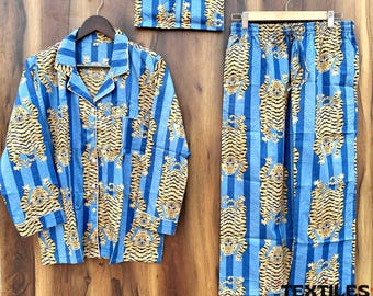 Losse katoenen pyjamaset: ademende nachtkleding, stijlvolle loungeset