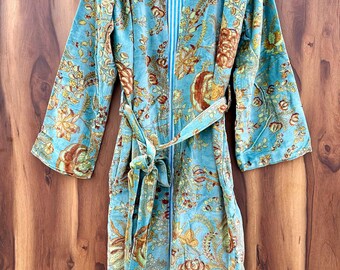 Fluwelen kimono voor loungebadkamer: zachte stoffen kamerjas, elegante huiskleding, cadeau voor haar