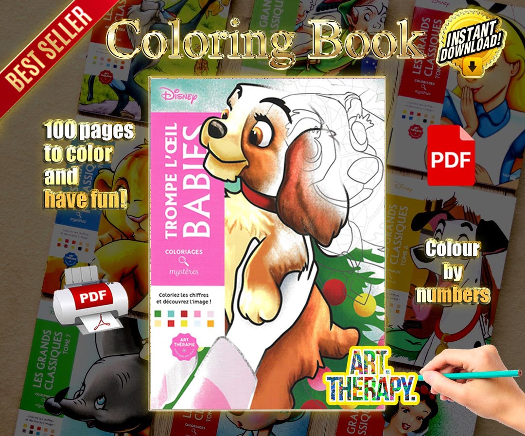 Coloriages Mystères Disney Trompe L'oeil Babies Color by Numbers