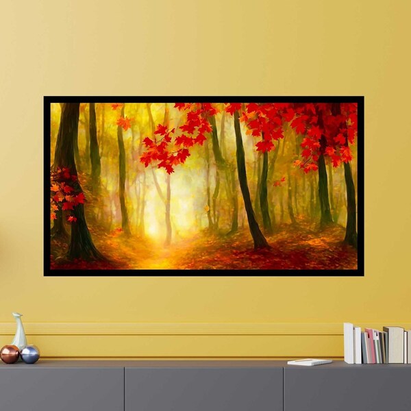 Autumn Scenery Landscape,Wall Art Painting  Landscape,Picture Home Decor,Magical autumn landscape for Living Room Design