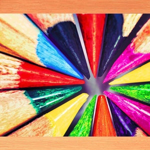 Bleistifte, Buntstifte, moderne Kunst, digitale Kunst, Wandkunst, Digitaldruck, Malerei, digitales Bild