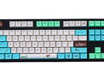 Animal Crossing Keycaps, 145-Key PBT Dye-Sub MX Switch Set