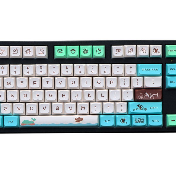 Animal Crossing Tastenkappen, 145-Tasten PBT Dye-SubMX Schalter Set