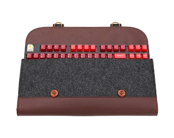 Sacoche de transport en feutre PU pour claviers